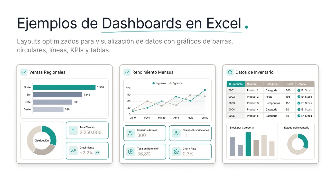 Ejemplos de dashboard en Excel para inspirarte