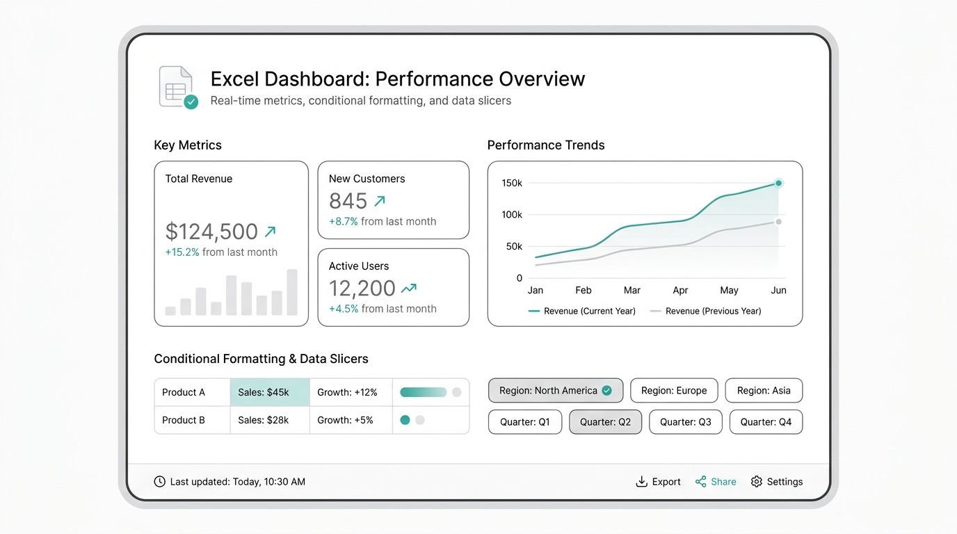 Dashboard Excel: guía para crear uno profesional
